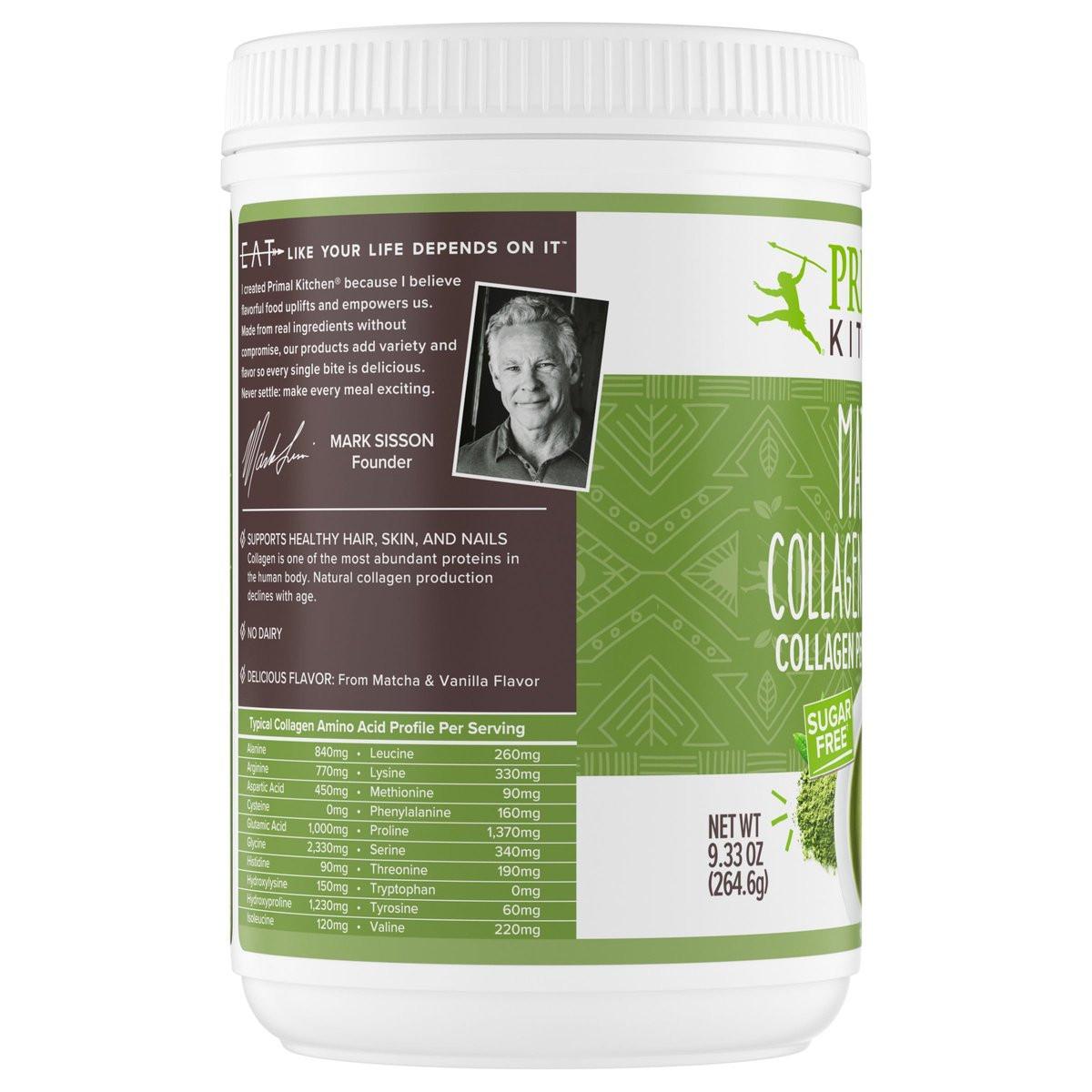 Primal Kitchen Matcha Collagen Keto Latte Powder, Sugar-Free Collagen Peptides, 9.33 Ounces - görsel 8