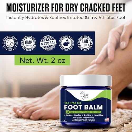 Antifungal Cream - For Itchy Feet and Skin Fungus Relief - Extra Strength Treatment for Athlete’s Foot, Ringworm, and Jock Itch. Moisturizer for Dry Cracked Feet infused with Tea Tree Oil Made in USA - görsel 4