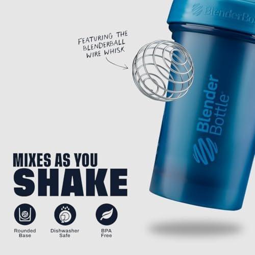BlenderBottle Classic V2 Shaker Bottle – 45 oz, Ocean Blue – Ideal for Protein Shakes & Pre-Workout - görsel 8