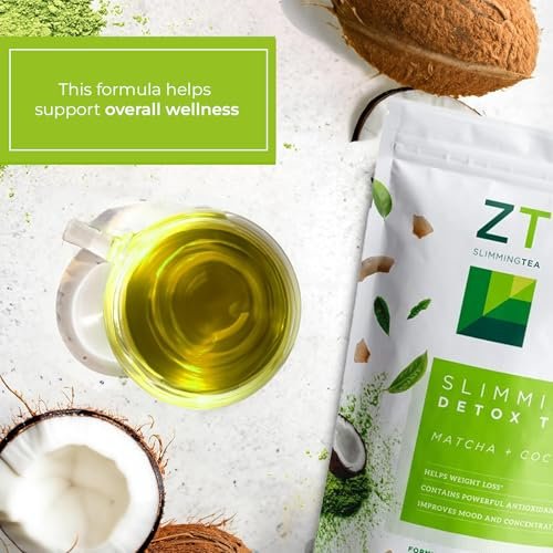 Dr. Zisman ZT Slimming - Matcha-Coconut Herbal Tea Blend with Senna Leaf- Antioxidant Effects - 28 Day Wellness Blend (28 Tea Bags) - görsel 5