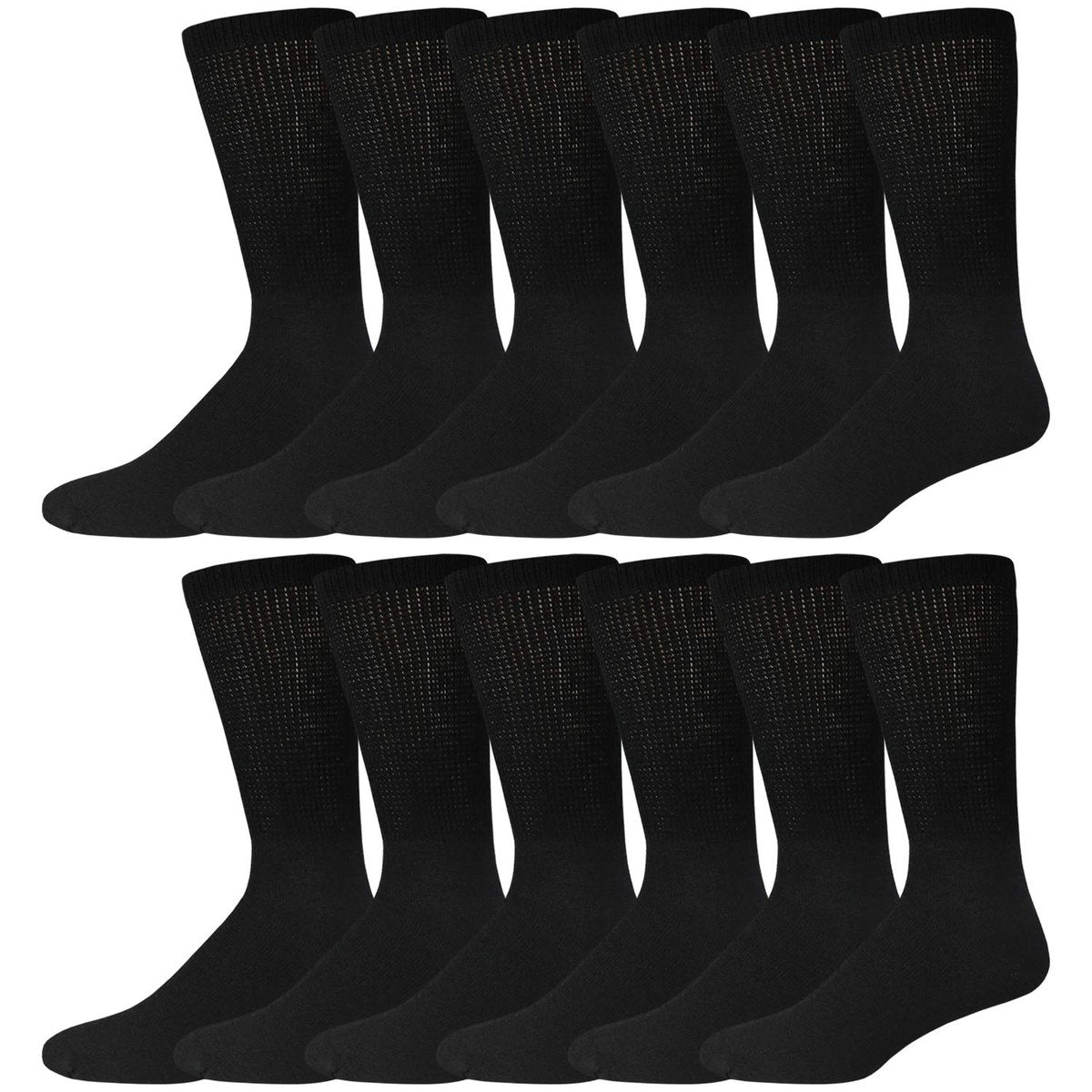 12 Pairs of Cotton Diabetic Neuropathy Crew – Cushioned Sole: The entire sole is lightly cushioned to absorb – Image 10