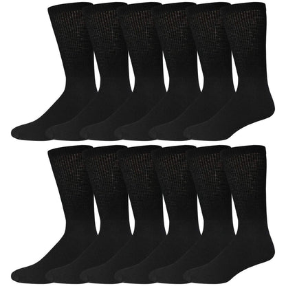 12 Pairs of Cotton Diabetic Neuropathy Crew – Cushioned Sole: The entire sole is lightly cushioned to absorb – Image 10