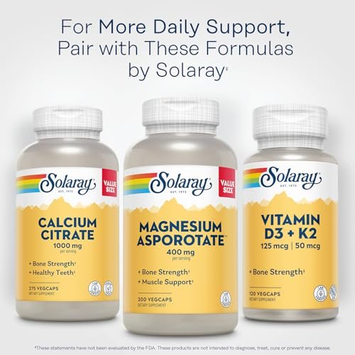 Solaray Magnesium Asporotate 400 mg | Aspartate, Orotate & Citrate Complex | Healthy Heart, Muscle, Nerve & Circulatory Function Support | 200 VegCaps - görsel 6