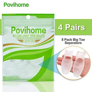 Povihome 8 Pack Bunion Cushion and Protector – Thick Gel Cushioning: At 1/2 inch thick, these pads offer superior – Image 1