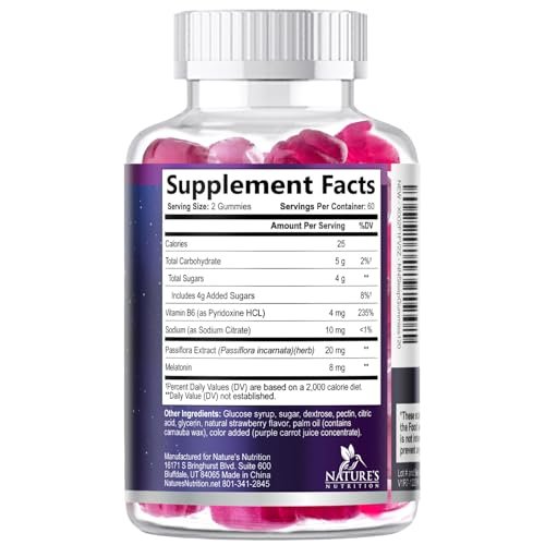 Sleep Gummies - 8mg Melatonin Per Serving - With Passiflora Extract for Restful Sleep - Fast Acting Melatonin Sleep Gummy Supplement for Adults, Vegan, Non-GMO, Tasty Strawberry Flavor - 120 Gummies - görsel 2