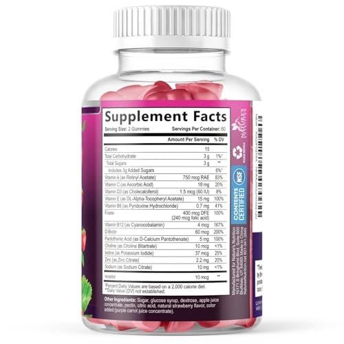 Multivitamin Gummies for Adults - Daily Adult Multivitamins Gummy with Vitamins A, C, D, B12 for Women & Men, Immune Support Gummy Multivitamins Supplement, Adult Multi VIT Vitamin - 120 Gummies - görsel 4