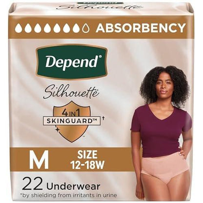 Depend Silhouette Adult Diapers for Women, – Comfortable Fit: The Silhouette design features a snug, – Image 2