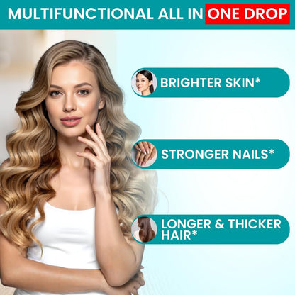 Vitboost Liquid Biotin Drops 10,000mcg with Organic Berry Flavor - Extra Strength Vegan Formula for Men and Women - Biotin Liquid for Hair Growth, Supports Strong Nails and Healthy Skin | 60 Servings