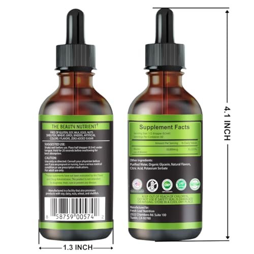 Vitboost Liquid Biotin Drops 10,000mcg with Organic Berry Flavor - Extra Strength Vegan Formula for Men and Women - Biotin Liquid for Hair Growth, Supports Strong Nails and Healthy Skin | 60 Servings - görsel 14