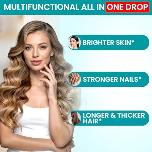Vitboost Liquid Biotin Drops 10,000mcg with Organic Berry Flavor - Extra Strength Vegan Formula for Men and Women - Biotin Liquid for Hair Growth, Supports Strong Nails and Healthy Skin | 60 Servings - görsel 8
