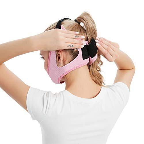 Anti Snoring Chin Strap for CPAP Users (Pink) - Cleviss Brace - görsel 5