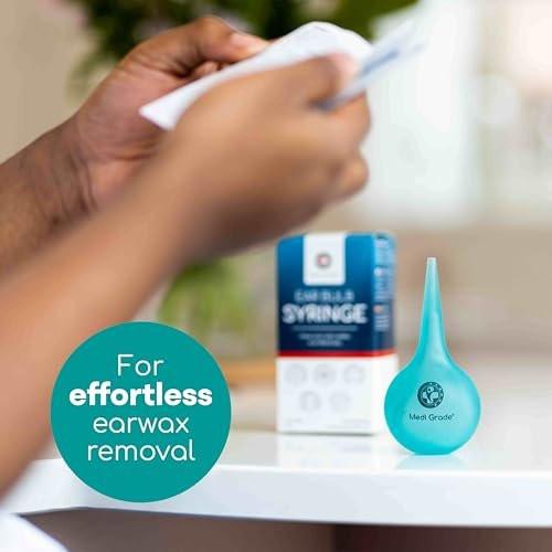Medi Grade Large Ear Bulb Syringe, 3.04 fl oz - Translucent Bulb Ear Wax Removal Tool with Quad-Stream Tip Ear Cleaner - Travel Friendly and Gentle Ear Cleaning Kit - görsel 7