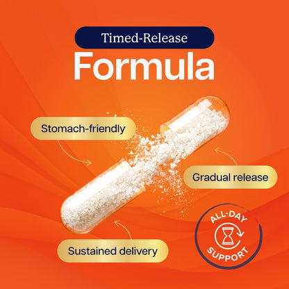 Vitamin C 1000mg | Immune Support | Timed-Release Capsules | 1 Year Supply | Vitamin C Supplement with Acerola Cherry & Rose Hips | Daily Antioxidant & Wellness Support | Vegan, Non-GMO | 365 Ct