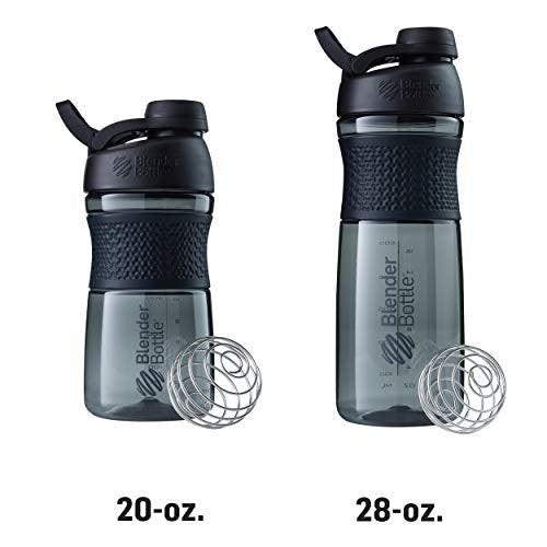 BlenderBottle SportMixer Shaker Bottle – 28 oz, Black, Perfect for Protein Shakes and Pre Workout - görsel 14