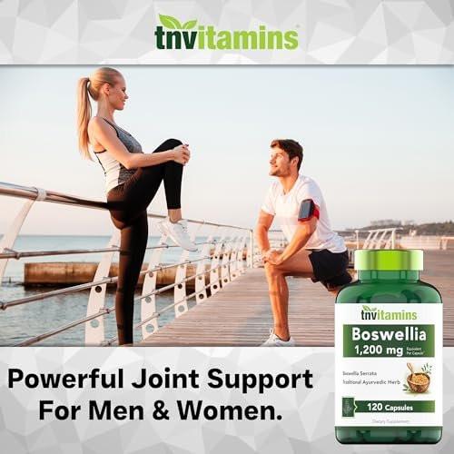 tnvitamins Boswellia Extract Capsules, 120 Count | 1,200 mg Per Capsule | 65% Boswellic Acids + 10:1 Concentrated Extract | Boswellia Serrata | Joint & Mobility Support - görsel 10