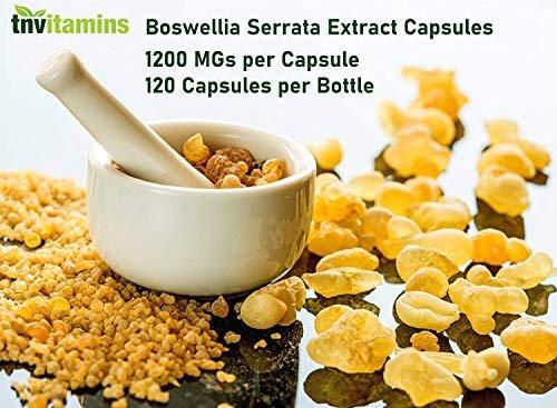 tnvitamins Boswellia Extract Capsules, 120 Count | 1,200 mg Per Capsule | 65% Boswellic Acids + 10:1 Concentrated Extract | Boswellia Serrata | Joint & Mobility Support - görsel 16