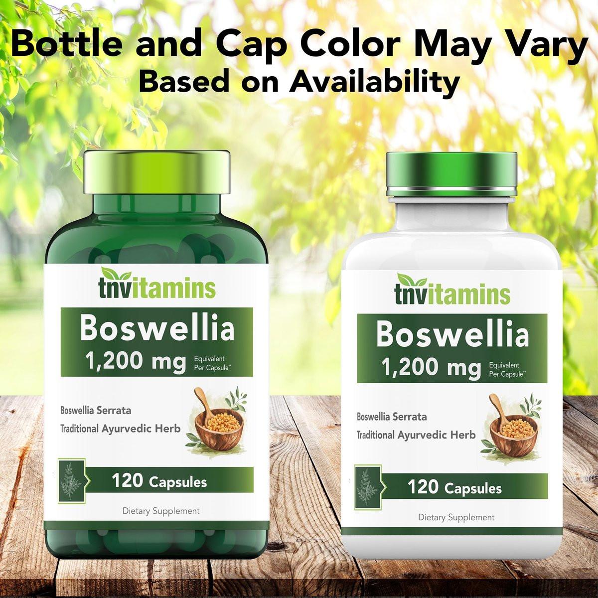 tnvitamins Boswellia Extract Capsules, 120 Count | 1,200 mg Per Capsule | 65% Boswellic Acids + 10:1 Concentrated Extract | Boswellia Serrata | Joint & Mobility Support - görsel 13