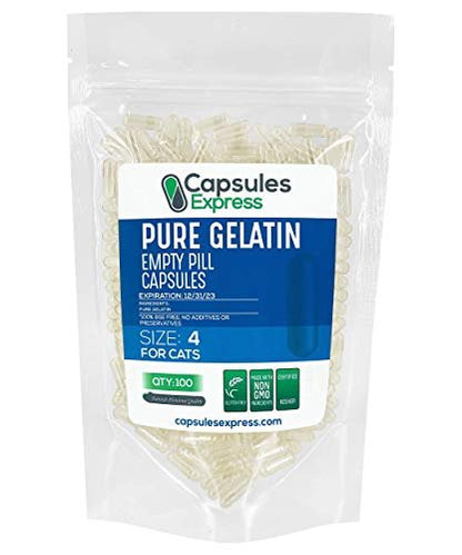 XPRS Nutra Size 4 Empty Capsules for Cats - – Clear Gelatin Material: Made from pure bovine gelatin, these – Image 1