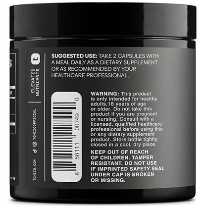 Toniiq Tribulus Terrestris for Men - Ultra High Potency 25:1 Extract with 95% Saponins - 1300mg Pure & Concentrated Formula - Third-Party Lab Tested for Purity & Quality - 120 Capsules