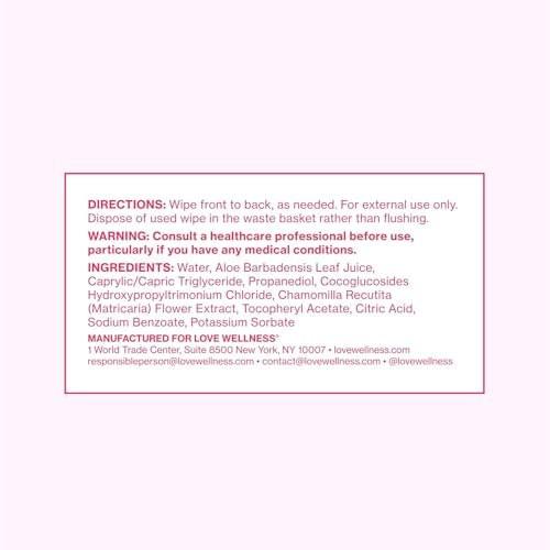 Love Wellness pH Balancing Wipes for Women | Fragrance-Free | Vulva Cleanser for Balanced pH, Intimate Health & Hygiene | Non-Irritating with Aloe Vera for Sensitive Skin | Travel Size | 3-Pack - görsel 1