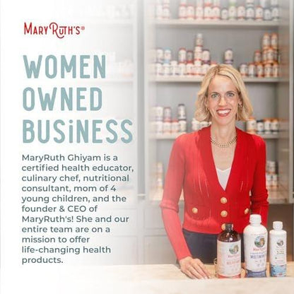 MARYRUTH'S Organics - USDA Organic Brain Nootropic Supplement for Adults with Ginkgo Biloba & Astragalus | Focus & Adrenal Support | Brain & Memory Drops | Vegan | Non-GMO | Gluten Free | 30 Servings