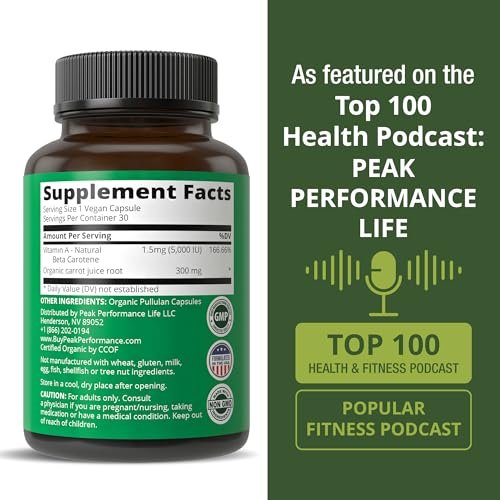 Certified Organic Vitamin A 5000 IU – Immune Support: Vitamin A plays a vital role in maintaining a healthy immune – Image 3