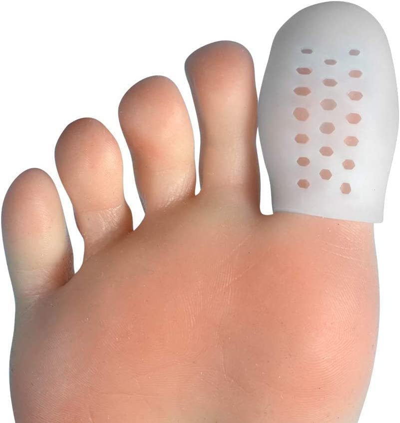 Hoogoo Big Toe Cap, 10 Pcs Breathable Toe Protector Toe Cover Sleeves with Holes, Provides Relief from Missing or Ingrown Toenails, Corns, Blisters, Hammer Toes, Reduce Friction - görsel 2