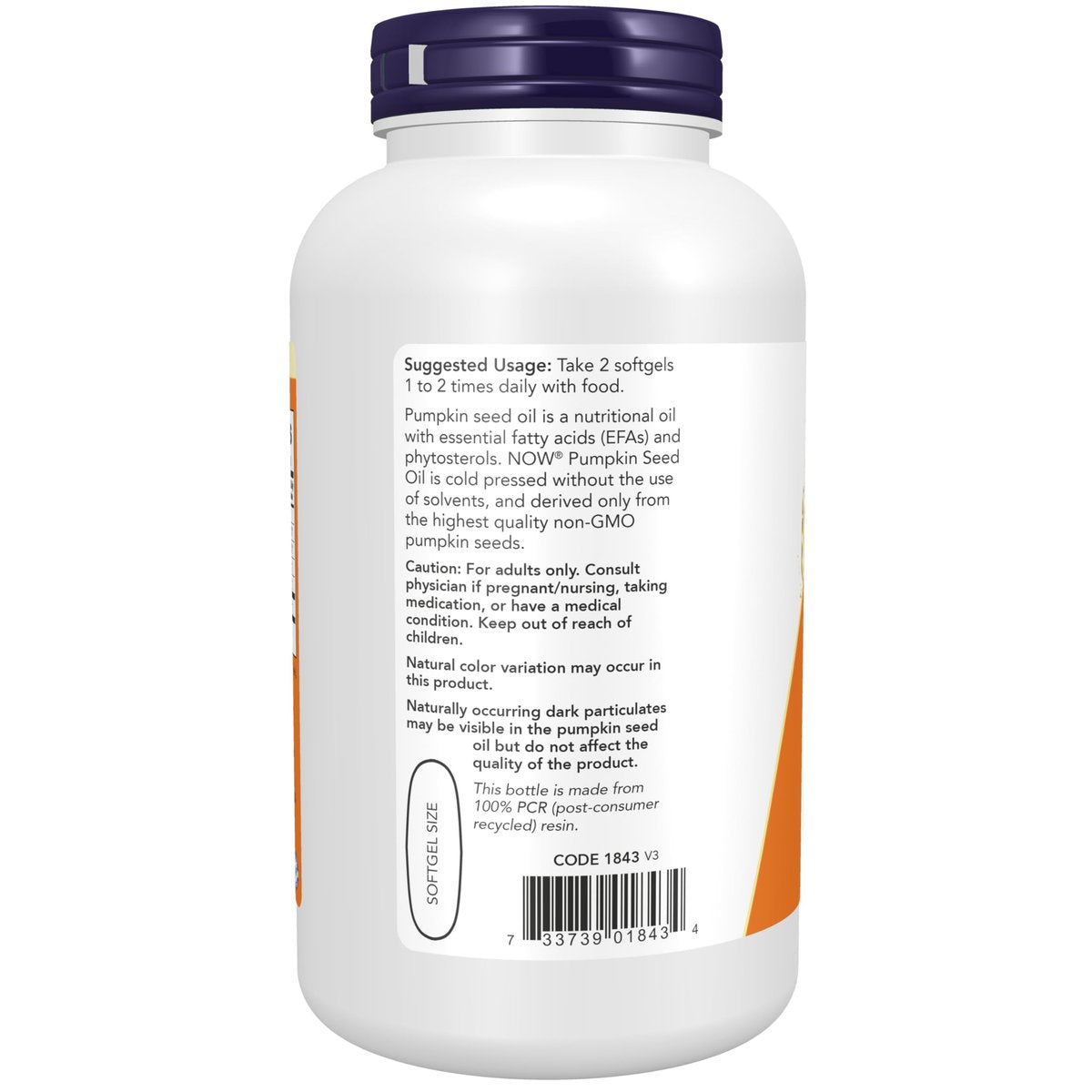 NOW Supplements, Pumpkin Seed Oil 1000 mg with Essential Fatty Acids and Phytosterols, Cold Pressed, 200 Softgels - görsel 2
