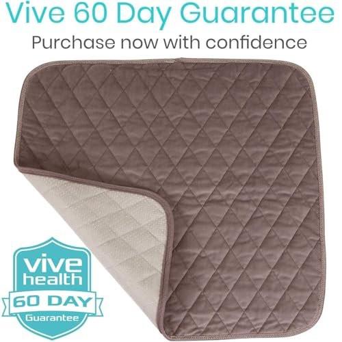 Sures Waterproof Chair Pads for Incontinence (22" x 21") - Washable, Waterproof Seat Protector - Chair Protector Seat Cover - Absorbent Pad for Bed, Seat, Car, Wheelchair & Recliner (Brown, 1 Pack) - görsel 9