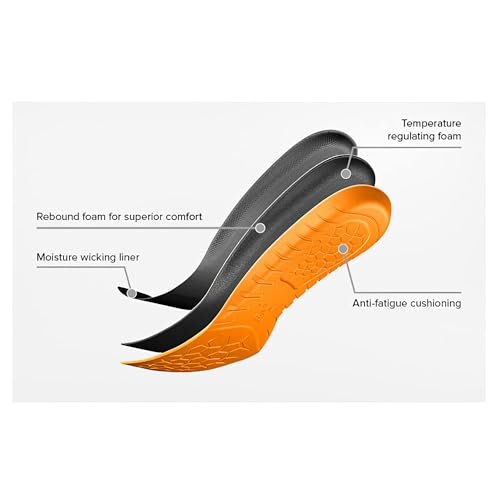ARIAT Men's Energy Max Work Insole Wide Square Toe, Orange, 9.5 W - görsel 8