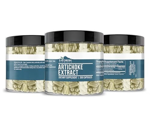 Earthborn Elements Artichoke Extract 200 Capsules, Pure & Undiluted, No Additives - görsel 2