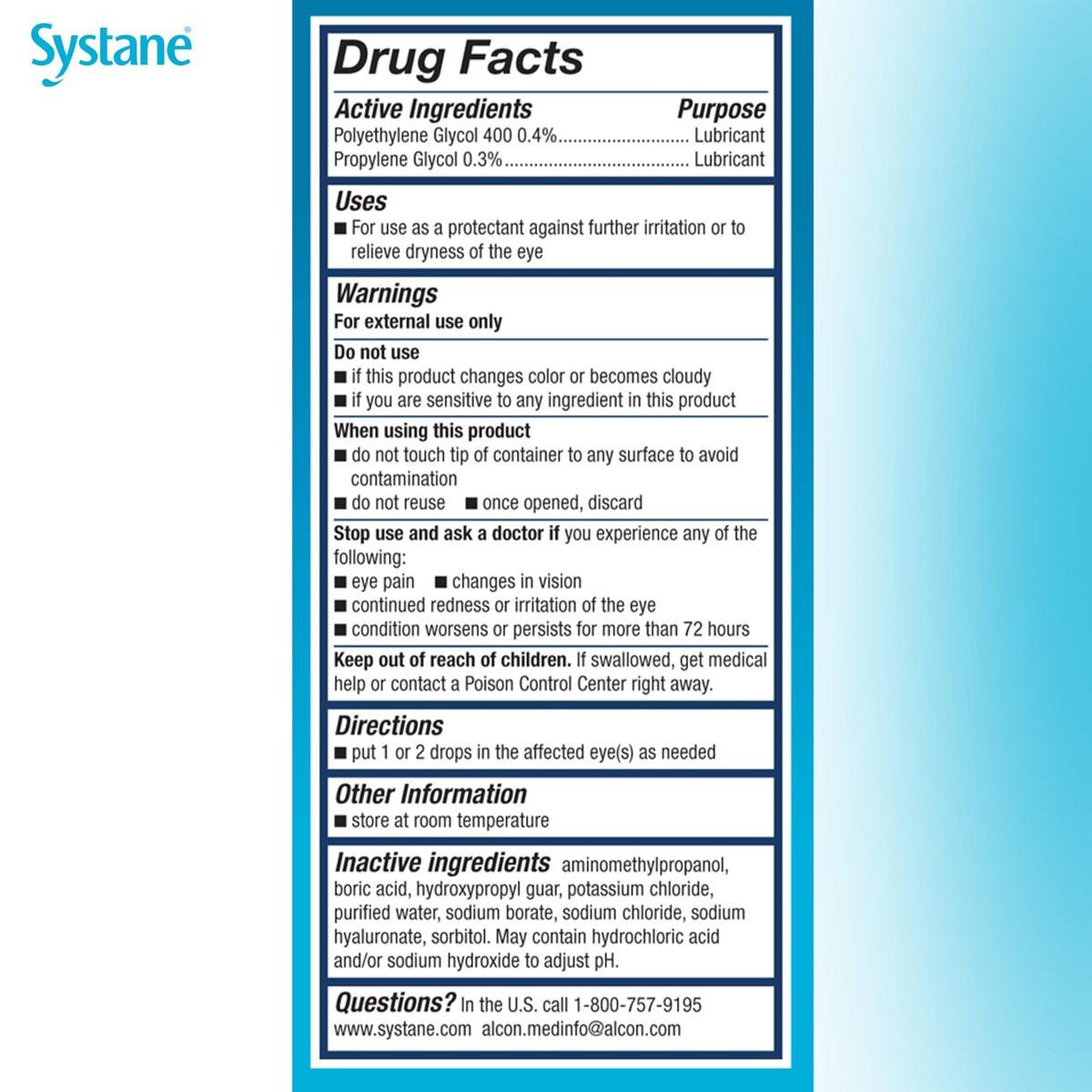 Alcon Systane Hydration Preservative-Free Lubricant Eye Drops, 0.6 Fl Oz (30 Count) - görsel 8