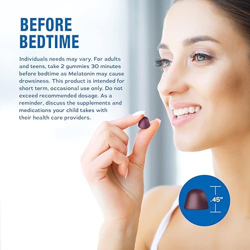 Natural Vitality SLEEP Gummies, Magnesium Supplement With Melatonin and L-Theanine, Vegan, Gluten Free, Helps the Body Ease Into Sleep, Blueberry Pomegranate 120 Count - görsel 5