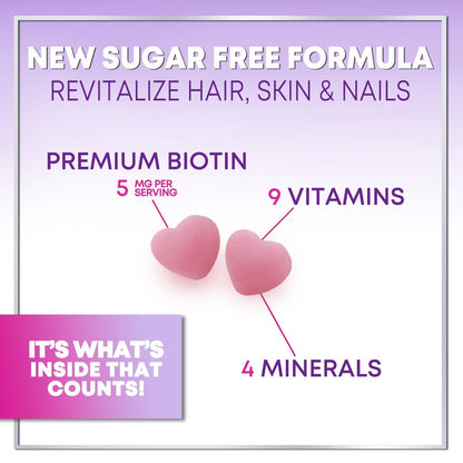 Hair Vitamins Gummies with Biotin 5000 mcg per Serving - Hair Growth Support with Vitamins E & C for Thicker, Stronger & Beautiful Hair - Hair Skin and Nails Vitamin, Gluten Free - 120 Gummies