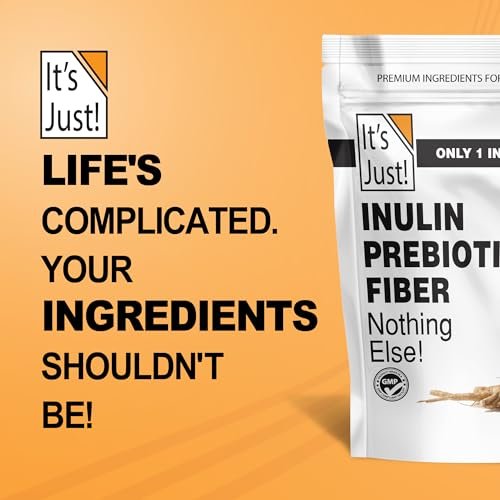 It's Just! - Inulin Prebiotic Fiber, Water Soluble, Chicory Root Powder, Promotes Gut Health, Made in USA, Product of Belgium, Vegan/Keto Friendly - görsel 5