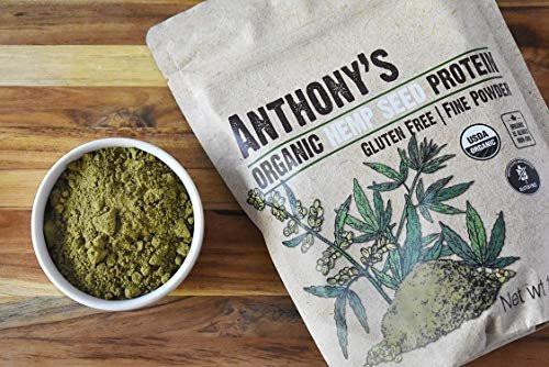 Anthony's Organic Hemp Seed Protein Powder, 1 lb, Cold Pressed, Gluten Free, Non GMO, Fine Powder - görsel 7