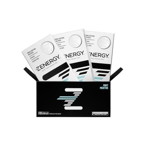ZENERGY Energy Gum - Mint Flavor | 50mg Caffeine + 35% B6 and 45% B12 Vitamin | Vegan, 0 Sugar, 0 Calories, 0 Gluten, 0 Aspartame, Non-GMO, Instant Action | 3 Pack = 24 Count - görsel 13