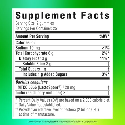 Benefiber Prebiotic GLP-1 Friendly Fiber Supplement Gummies with Probiotics for Digestive Health, Assorted Fruit Flavors - 50 Count - görsel 8