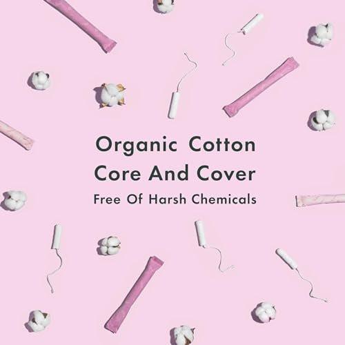 Rael Tampons, Compact Applicator Tampon Made with Organic Cotton, Multipack, Regular and Super Absorbency, BPA-Free, Chlorine-Free, Leak Locker Technology (36 Count, Bundle) - görsel 1