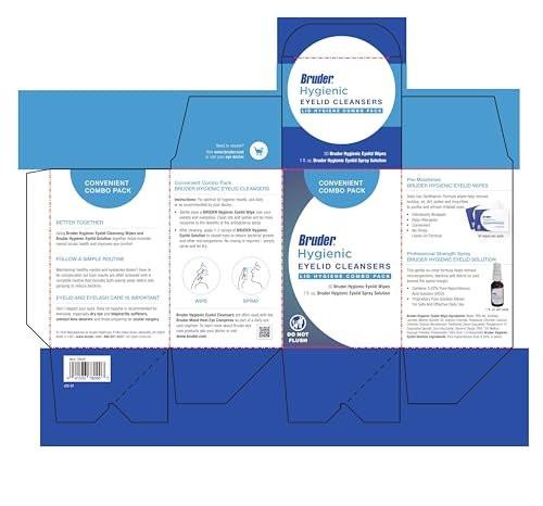 Bruder Hygienic Eyelid Cleansers Value Pack | Hygienic Eyelid Wipes & Eyelid Solution Spray | for Daily Eyelid and Lash Care - görsel 6
