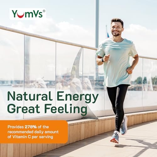 YUM-V'S Vitamin C Gummies for Adults - 250 mg Yummy Vitamin C Gummy - VIT C Gummies - Immune Support Supplement - Orange Flavored Kosher, Halal, Gluten Free (100 Count) - görsel 13
