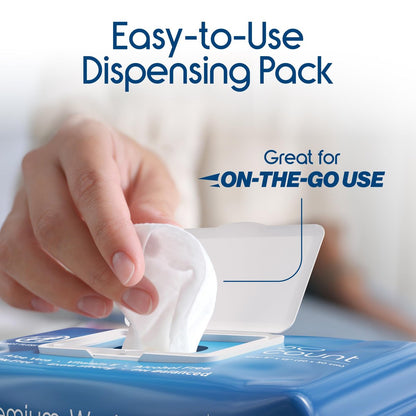 Inspire Adult Wet Wipes, Wash Cloths, Incontinence & Cleansing for Elderly Extra Large, 8"x12" (Pack of 8)