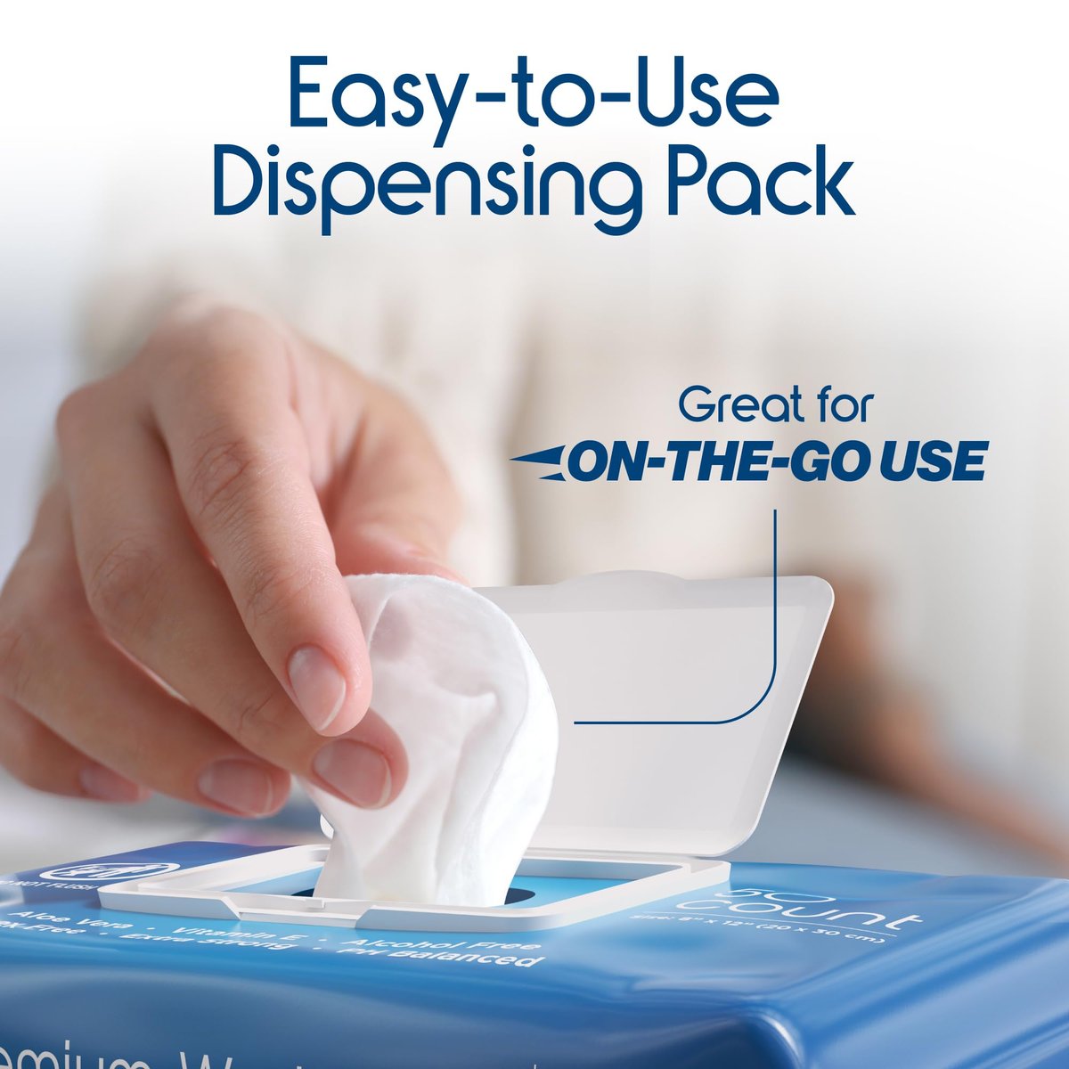 Inspire Adult Wet Wipes, Wash Cloths | Adult Wipes for Incontinence & Cleansing for Elderly, 8"x12" (200 count) - görsel 2