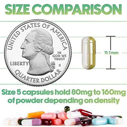 XPRS Nutra Size 5 Empty Capsules - 100 Count Very Small Empty Gelatin Capsules - Pills DIY Capsule Filling - Fillable Pill Gel Caps for Do-It-Yourself Vitamin Supplements (Multi Color)