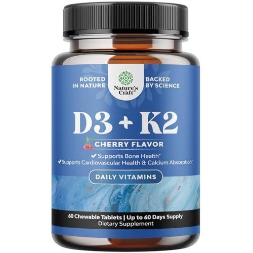 Vitamin D3 with K2 MK7 Supplement - Vitamin D3 2000 IU Tablets and K2 for Immune Support Bone Health Heart Health Joint Support Bone Strength and Mood Boost - VIT Immune System - 60 Count - görsel 2