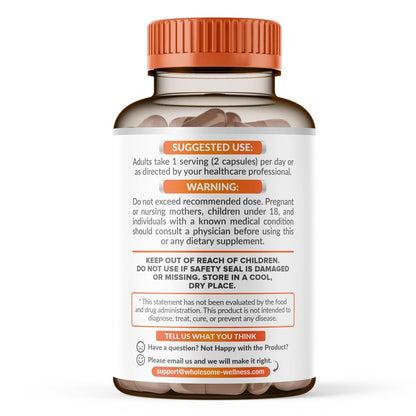 Wholesome Wellness Liposomal Vitamin C Capsules (200 Pills 1500mg Buffered) High Absorption, Immune System & Collagen Booster, High Dose Fat Soluble Immunity Support Ascorbic Acid, Natural Vegan