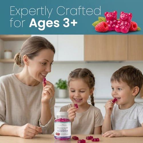 Sugar Free Calm Magnesium Citrate Gummies 100 mg - High Absorption Calming Magnesium Citrate Gummy for Adults & Kids to Support Sleep, Stress Relief, Heart Health, Nerves, Muscles & Bones - görsel 1