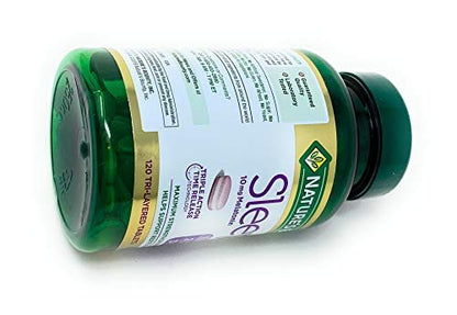 Nature's Bounty Sleep3 10mg Melatonin, 120 Tablets - Advanced Sleep Support Supplement