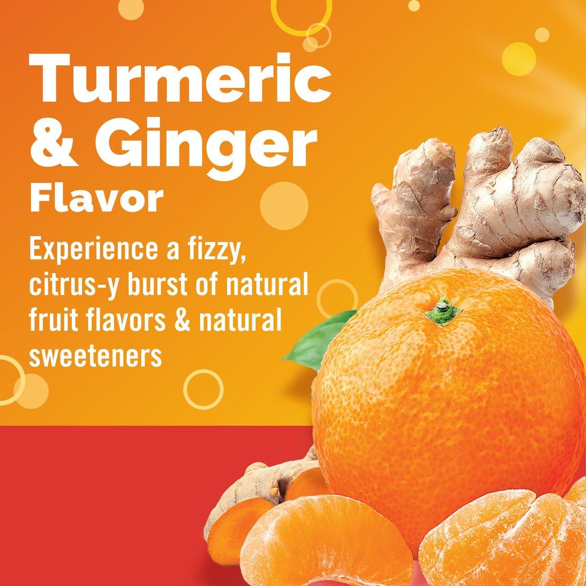 Emergen-C Citrus-Ginger Fizzy Drink Mix, Turmeric and Ginger, Immune Support, Natural Flavors with High Potency Vitamin C, 18 Count - görsel 5