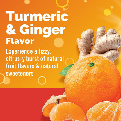 Emergen-C Citrus-Ginger Fizzy Drink Mix, Turmeric and Ginger, Immune Support, Natural Flavors with High Potency Vitamin C, 18 Count